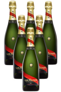 GH.Mumm Cordon Rouge Brut NV Champagne 750ml 6 Pack