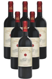 Wine 6pk 12pk Deals: Santa Cristina Toscana IGT 2020 750ml - Italy 6 Pack Deal