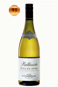 White Wine: Chapoutier Cotes Du Rhone Belleruche Blanc 2023 750ml - France