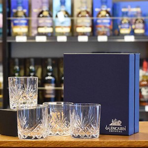 Glencairn 'Skye' Cut Crystal Tumbler x 4 set