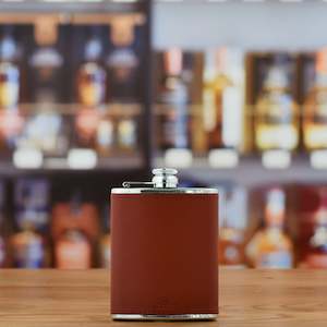 Chestnut Leather 6oz Hip Flask