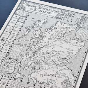 Whisky Books: Manuscript Whisky Map Limited Edition Print