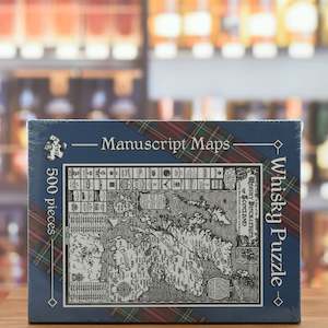 Whisky Books: Manuscript Whisky Map Jigsaw Puzzle 500 Piece