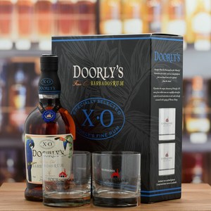 Rum: Doorly's XO Rum & two gift glasses 43%