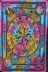 Tapestries: Zodiac Star Tie Dye Tapestry Single