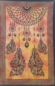 Tapestries: Orange Dreamcatcher Tapestry Single