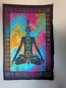 Tapestries: Tie Dye Chakra Meditation Tapestry