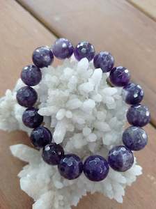 Jewellery: Chevron Amethyst Faceted Chunky Bracelet