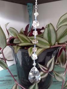 Prism Sun Catchers: Sun Catcher- Clear & blue Tear Drop