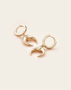 Earrings: Trailblazer Wild chase tusk hoops
