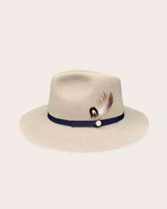Mackenzie Moleskin Cream / Short brim Fedora Hat