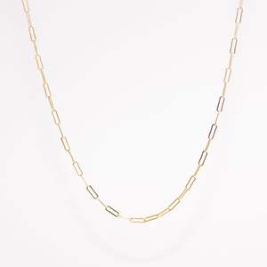 GOLD FILLED PAPERCLIP CHAIN 45cm