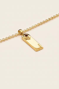 High Country Flock Sheep Tag Necklace Gold Plated