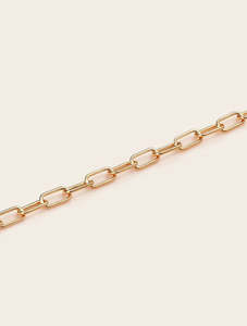 Heritage Paper Clip Chain Bracelet 19cm Gold Plated