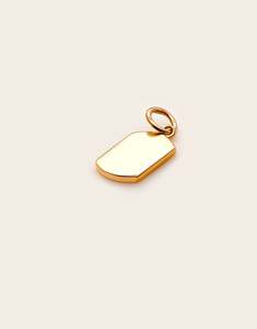 Heritage Dog Tag Charm Gold Plated