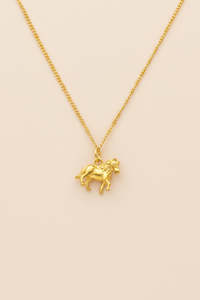 Heritage Pony Charm Necklace Gold Plated