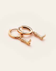 Trailblazer Dainty Boot Huggies Gold Plated