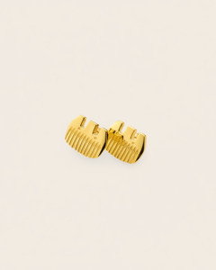 Earrings: Heritage Wool Comb Studs Gold Plated