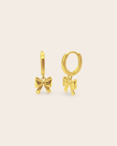 Heritage Bella Bow Huggies Gold Plated