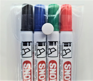Products: Permanent Markers - Chisel Tip - Wallet 4 Colour Pack - Whiteboards NZ