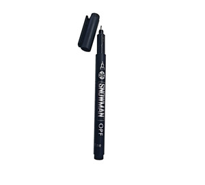 SNOWMAN Permanent Marker Fine tip 0.5mm - Black - Whiteboards NZ