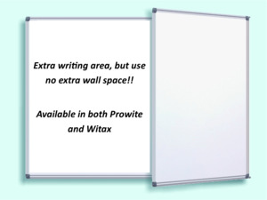 Porcelain Folding Whiteboard - 1 x Double Sided Wing - Whiteboards NZ