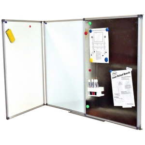 Porcelain Folding Whiteboard - 2 x Single Sided Wings - Whiteboards NZ