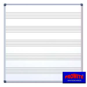 Music Staff Whiteboard - multiple sizes, 4 or 5 staves - Whiteboards NZ
