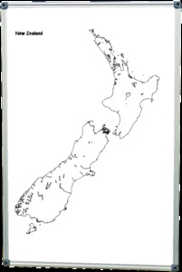 Products: Map of New Zealand - Whiteboards NZ