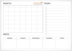 WITAX™ double-sided waterproof Month-Week-Day Plan Whiteboard – 1000x700mm -&hellip;