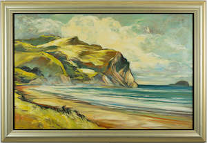 Artworks Sold: Landscape with beach scene & rocky mountain
