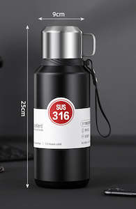 Travel Bottles: 800ML Double-Wall Stainless Steel Vacuum Insulated Water Bottle