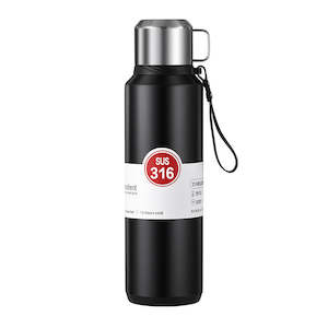 Travel Bottles: 1L Double-Wall Stainless Steel Vacuum Insulated Water Bottle