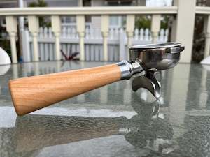 Portafilters: E61 Double Spout Coffee Portafilter 58MM with Basket and Wooden Handle