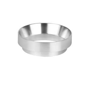 Dosing Funnel: 53mm Aluminium Dosing Ring for Espresso Portafilter – Silver Coffee Funnel