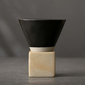 Coffee Cups: Black Cone Type Ceramic Coffee Cup -- 150ML