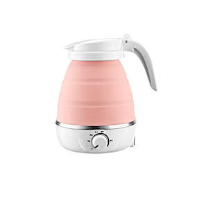 Electric Kettles: Foldable Hot Water Kettle Temperature Control 600ml Pink
