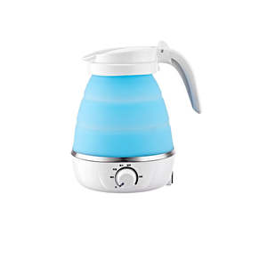 Home Electrics: Foldable Hot Water Kettle Temperature Control 600ml Blue
