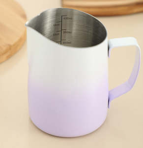 Milk Jug: Barista Milk Frothing Jug 450ml – Purple with Angled Spout
