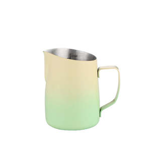 Barista Milk Frothing Jug 450ml – Green with Angled Spout