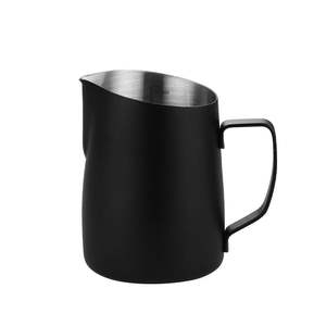 Barista Milk Frothing Jug 450ml – Black with Angled Spout