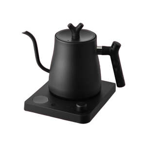 Coffee Equipment: Electric Gooseneck Kettle with Knob Button Temperature Control Black