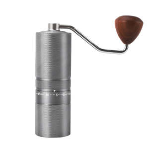 7-Tooth Steel Burr Manual Coffee Grinder –  Silver