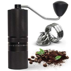 Coffee Grinders: 7-Tooth Steel Burr Manual Coffee Grinder –  Black