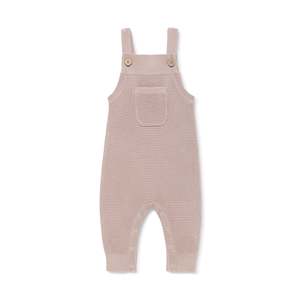 Knit Pocket Overalls | Mauve