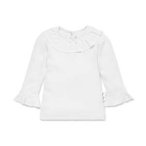 Sale: Long Sleeve Top | Pointelle White