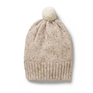 Sale: Knitted Bauble Hat | Almond Fleck (LUCKY LAST!)