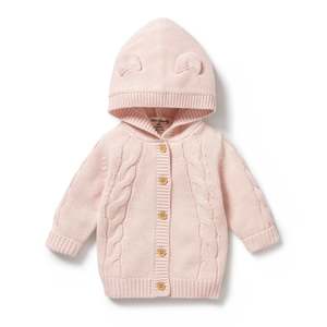 Sale: Knitted Cable Jacket | Pink (LUCKY LAST!)