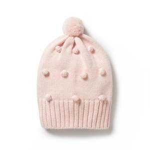 Sale: Knitted Bauble Hat | Pink (LUCKY LAST!)