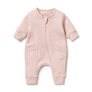 Sale: Organic Cotton Terry Growsuit | Rose